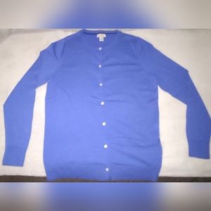 LL Bean women's blue button down cardigan